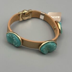 Chico's Tan and Turquoise Bracelet
